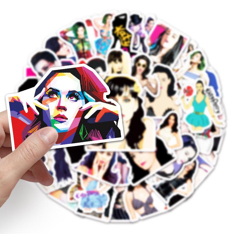 50PCS Katy Perry Graffiti Stickers for Laptops, Scooters, Cars, Phones & Guitars