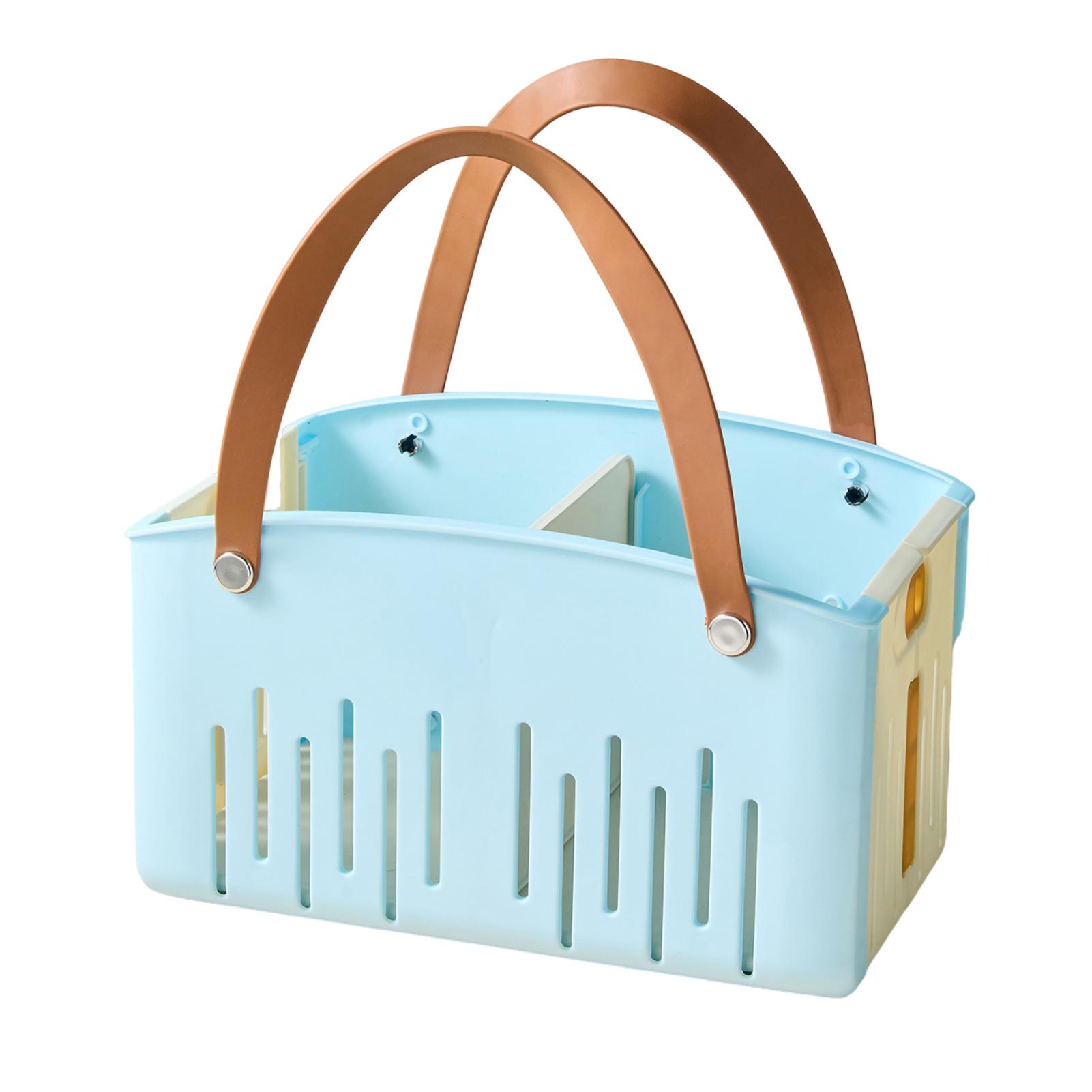 2025 Portable Collapsible Shower Caddy Sturdy Durable Shower Caddy Bins Organizer for Bathroom College Dorm Room Essentials синий