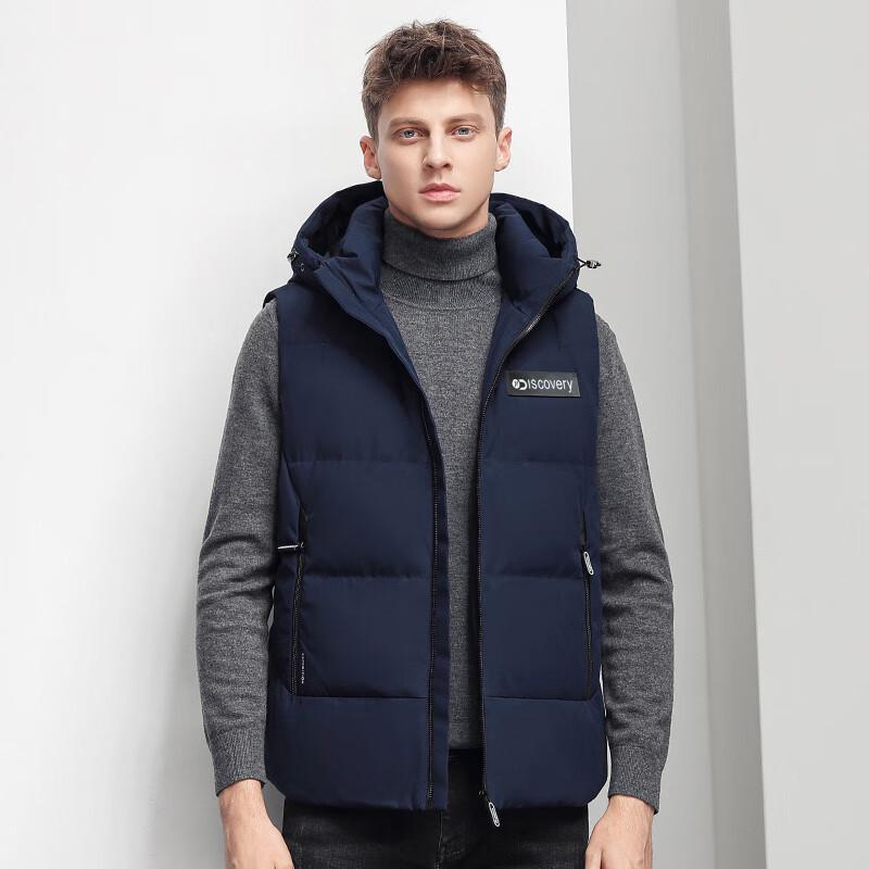 

Men s Casual Detachable Hooded Duck Down Vest 3XL