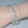 Factory Direct Sales Fashion Advanced Multi-Layer Rhinestone Full Open-End Bangle Bracelet Women's Claw Chain Clip