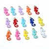 20pcs 12x6mm Stainless Steel Seahorse Hippocampus Enamel Charms Pendant Stainless Steel DIY Jewelry Making Accessories Findings