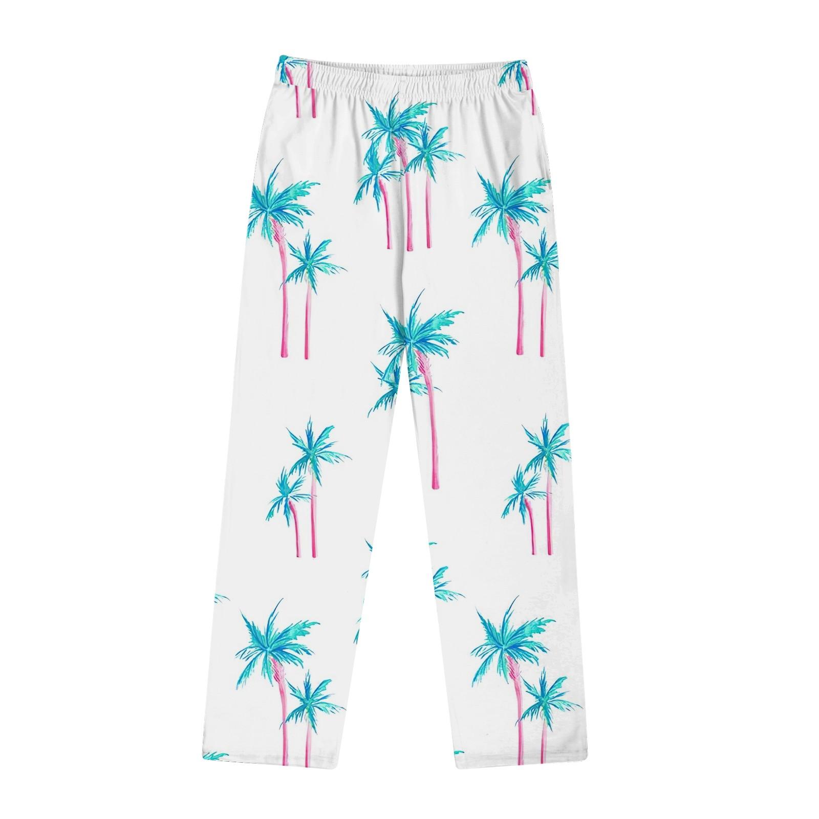 

Мужские хлопковые трикотажные брюки, модные спортивные штаны с принтом и карманами XS белый