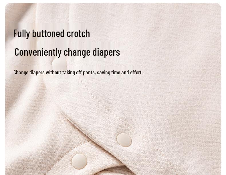 Unisex Pure Cotton Baby Long Sleeve Bodysuit for Spring & Autumn Outdoor Play
