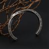 Men's Stainless Steel Rune Bracelet Simple Scandinavian Rune Cuff Bracelet Men's Personality Nordic Jewelry Gift