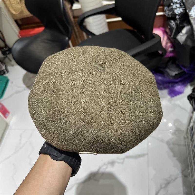 

Берет женский весенне-осенний большой окружности головы британский ретро восьмиугольная шляпа модный универсальный шляпа художника M（56-58cm）