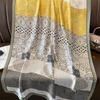 90*180 Large Imitation Silk Square Scarf Printed Fashion Versatile Beach Towel Neck Scarf For Ladies