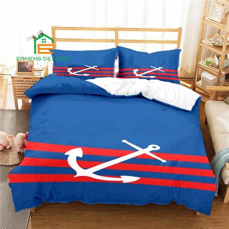 Comforter Nautical Anchor Pattern Bedding For Aldult Kids Bed Set Game Comforter Bedding Set