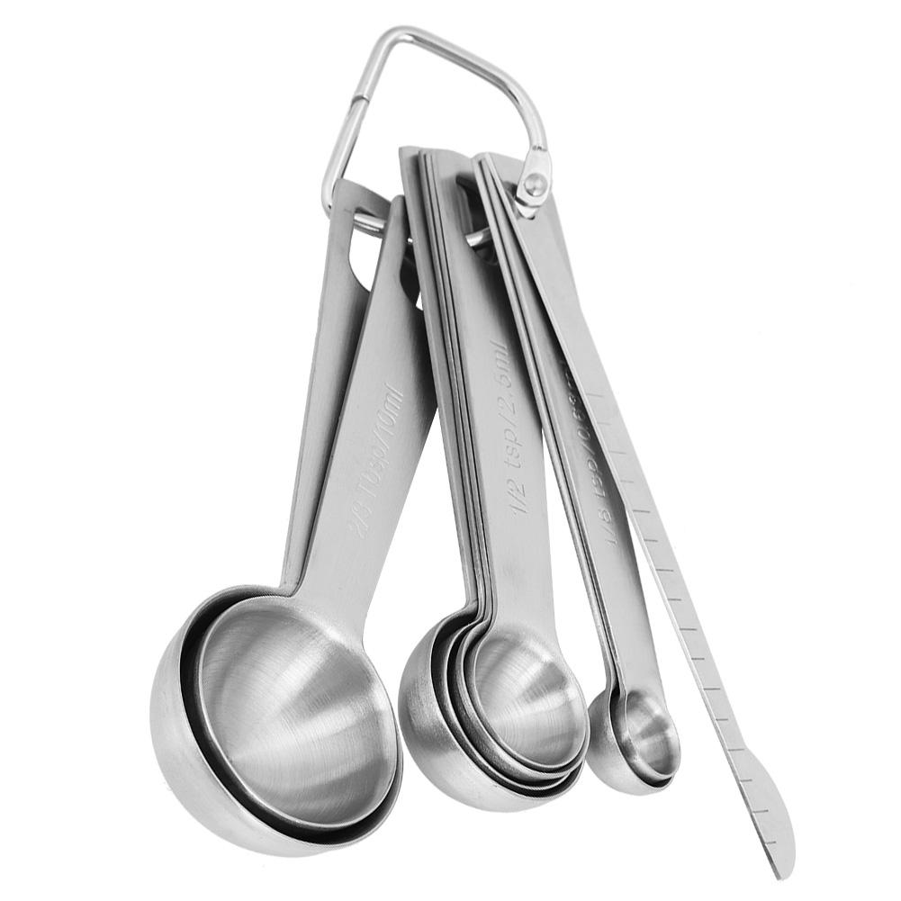 9Pcs Set 304 Stainless Steel Measuring Spoon Cup Set with Graduated Scale Baking Accessory