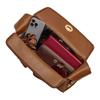 Coach Originals 36 Gold Hardware Suede and Calfskin Shoulder Bag Large Women's Warm Brown