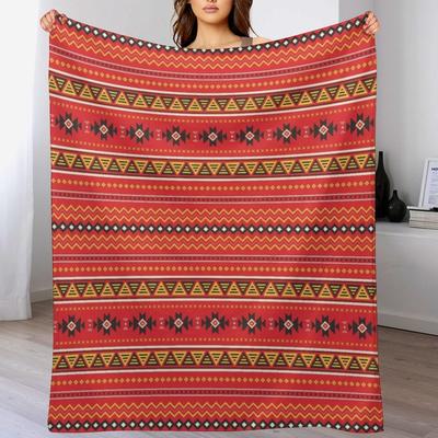 Traditionell gewebte Igorot Philippinen Stammesmuster Überwurfdecke Luxus Überwurf Sofa Bett Haarige Bettdecke Decken