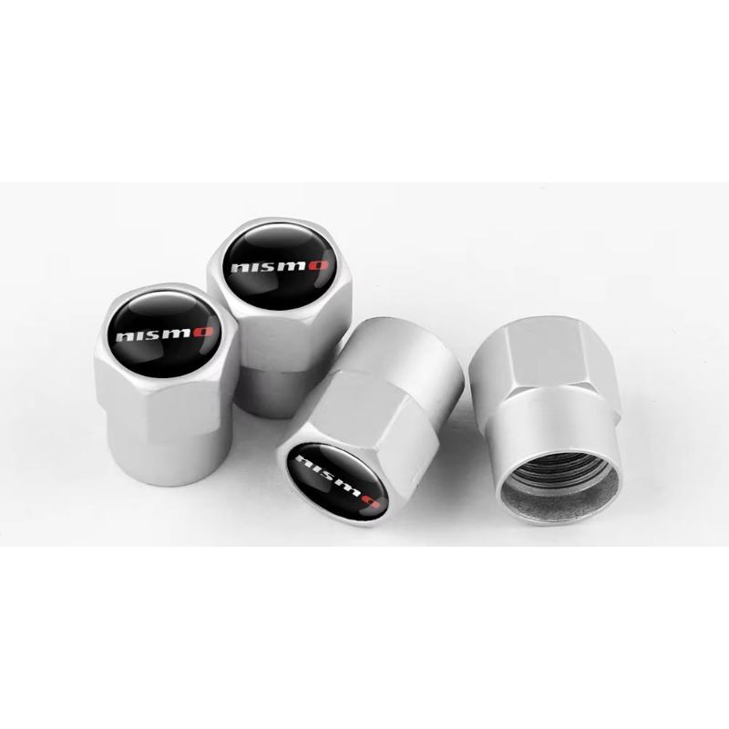 4Pcs Car Wheel Tire Valve Caps Stem Cover Badge Accessories For Nissan Micra Patrol Livina Note Qashqai Sunny Ariya Kicks Nismo
