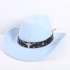 Popular European and American fashion OL style one-word cowboy hat men's and women's high-end top hat jazz hat felt hat