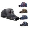 Unisex Vintage Baseballkappe Herren Damen Verstellbare Denim Distressed Trucker Cap Hai-Hut