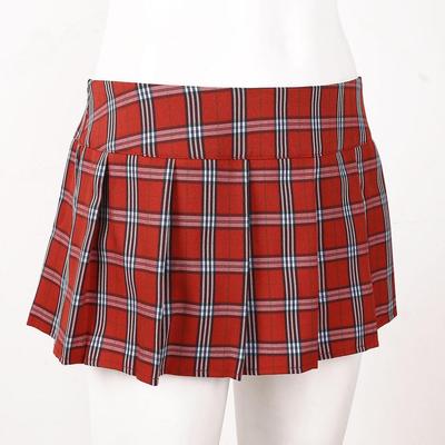 Damen Schulmädchen Plaid Uniformen Hohe Taille Plissee Mini Shorts Röcke Cosplay Kostüm