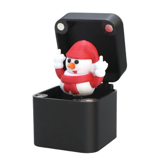 1/2/4Pcs Christmas Middle Finger In A Box Ornament Pop-up Santa Claus Reindeer Snowman Box Desktop Decoration Tricky Props Gag Prank Gift
