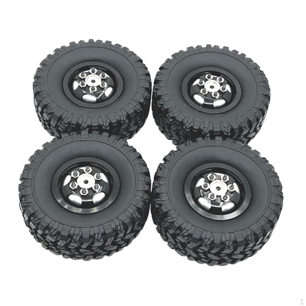 4 Pack of RC Tires and Wheels for 1/12 MN82 MN78 1/16 Car Spare Components