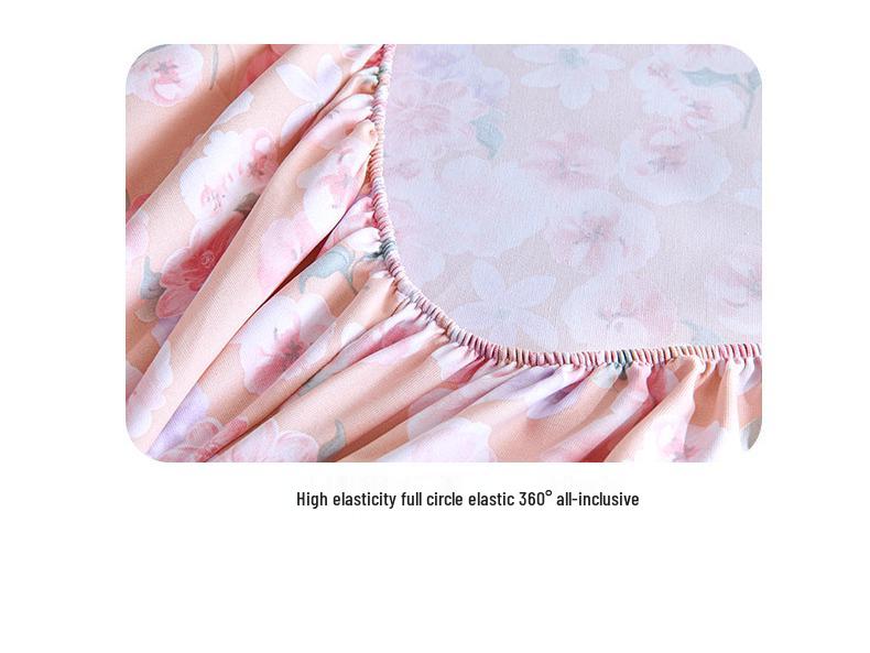 Cooling Summer Fitted Sheet: Thickened, Non-slip, Skin-friendly, Fully Enclosed, Washable Mat
