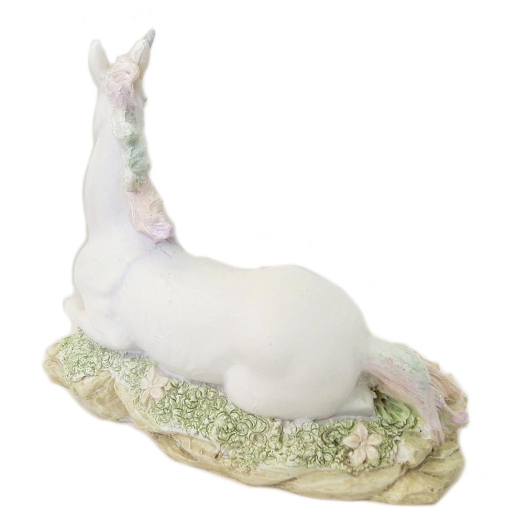 Les Trésors De Lily [Q2092] - Resin Figurine 'My Unicorn' White Multicolor - 14x10 Cm