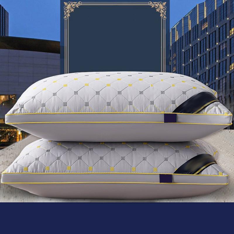 Fünf-Sterne-Hotelkissen Kissen Zuhause Feder Samt Kissenkern ein Paar Geschenkkissen per Post abgedeckt Kern 1pcs Low pillow