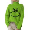 Julegensere for kvinner Strikkegenser Søt skjorte Høst Turtleneck Pullover Topper