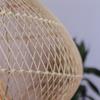 JOYINLED Rattan Ceiling Chandelier Light Wabi-sabi Style Retro Southeast Asian Pendant Lamp 60/80cm Beige Black Lighting Fixture