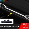 Car Center Console Dashboard Panel Cover Trim For Mazda CX-5 CX5 KF CX8 CX-8 2017-   2024 Steel Interior Accessories