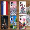France Eiffel Tower Paris Soft Phone Case for Samsung Galaxy S26 S25 Edge S24 Ultra S23 Plus S22 S21 FE S20 Black Cover Back She