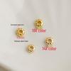 14K Gold-Filled Sunflower Charm Bracelet/Necklace Beads - Melon Pattern Spacers for DIY Jewelry