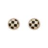 Pearl Checkerboard Earrings Women'S High-End Light Luxury Earrings Personality Temperament Earrings