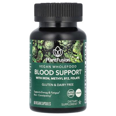 PlantFusion, Vegan Natural Food, Blood Support, 60 Veggie Capsules