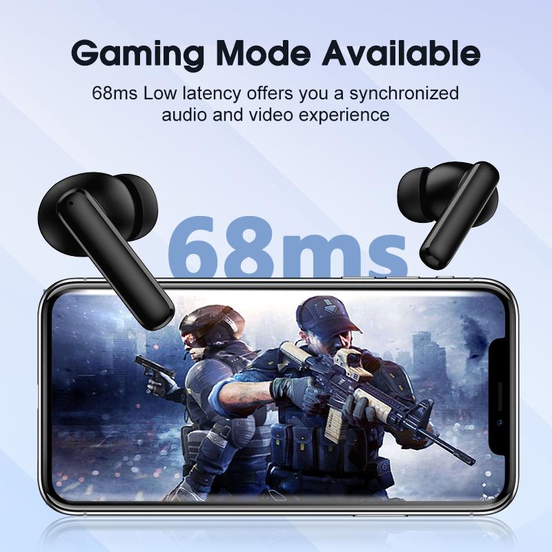 QCY T13 ANC Wireless Earphones Bluetooth 5.3 TWS ANC Noise Cancellation Headphone 4 Mics ENC Headset In-Ear Handfree Earbuds 7