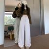 2025 Autumn/Winter Women's High-Waisted Slim Fit Apricot Suit Pants - Flattering Casual Drapey Straight Leg, Versatile Wide-Leg