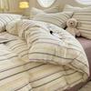 Sleepy Grid Cotton, Pure Cotton, Washed Cotton, Simple Striped Single Duvet Cover