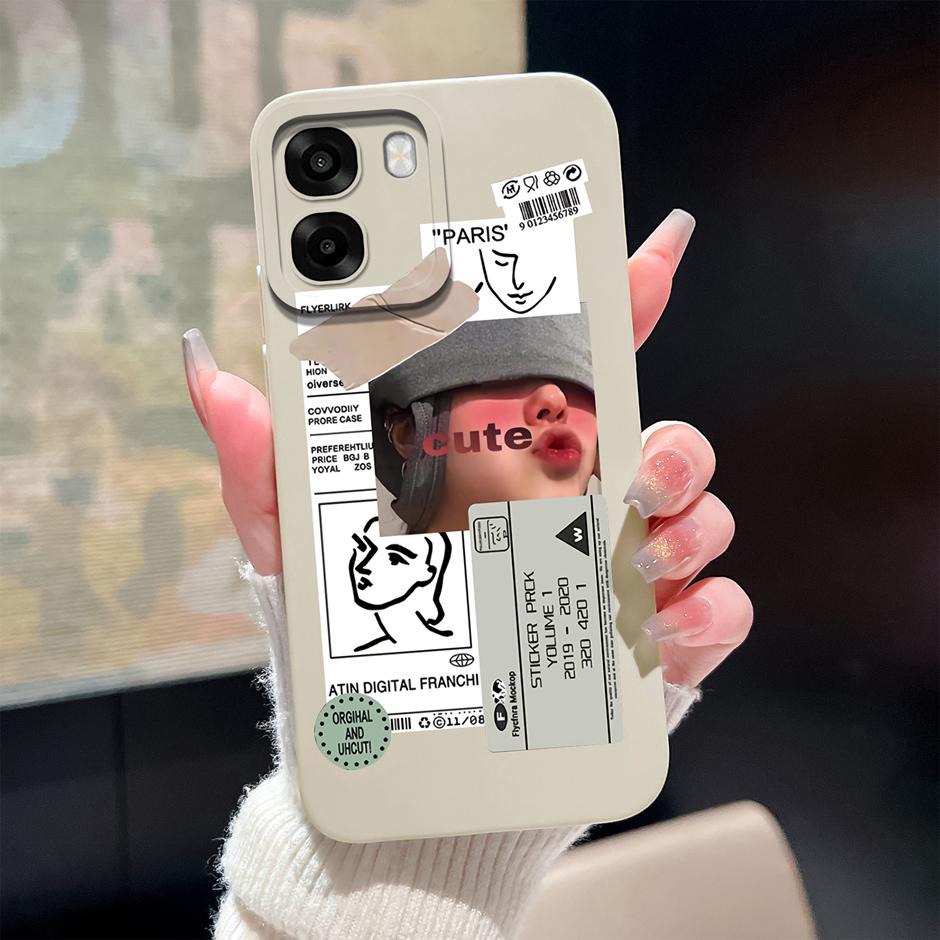 Per Oppo A6 A6x A6s 4G 5G Custodie Carine Cartoni Animati Dolci Ragazze Morbido Silicone Liquido Paracolpi Protettivo Cover Per OppoA6 A6x A6s Fundas