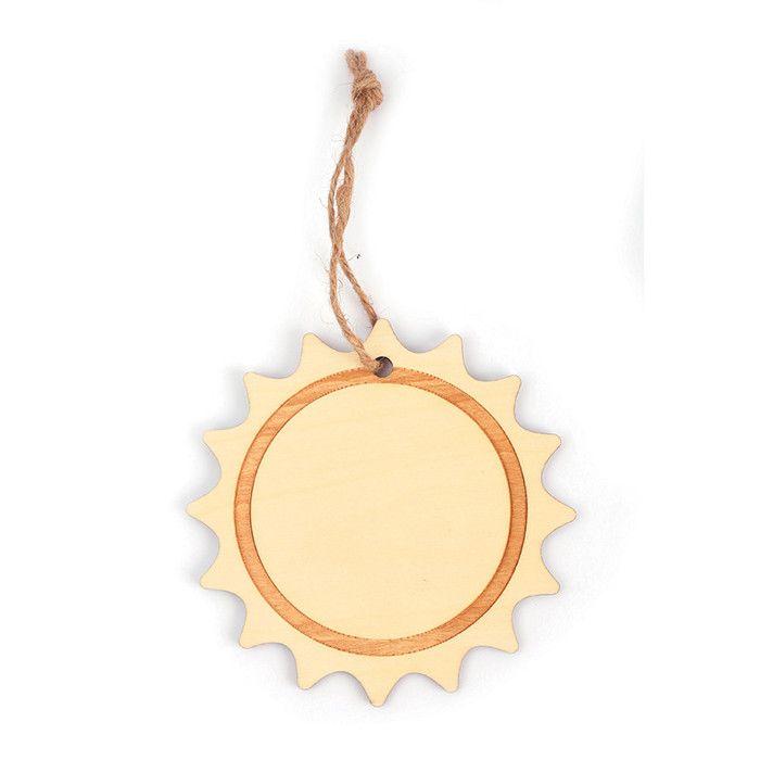 Soleil à décorer en bois - GRAINE CREATIVE - 120mm - Couleur beige - Mixte