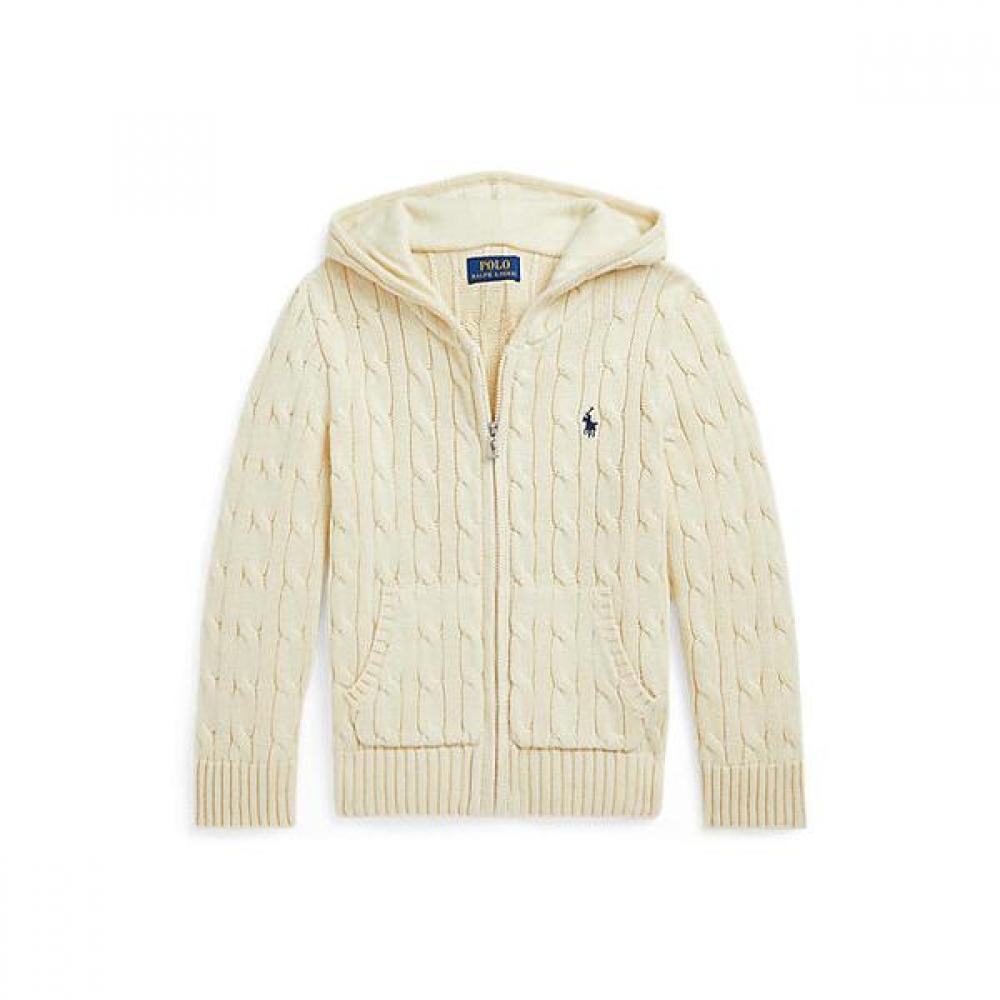 Polo Kids Boy 2 7y Cable Cotton Hood Full Zip Sweater Cwposweb6820537101 2