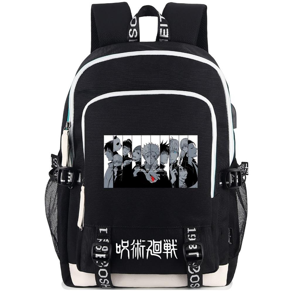 Riman My Hero Academy, surrounding backpack, large-capacity computer bag with USB port, student schoolbag