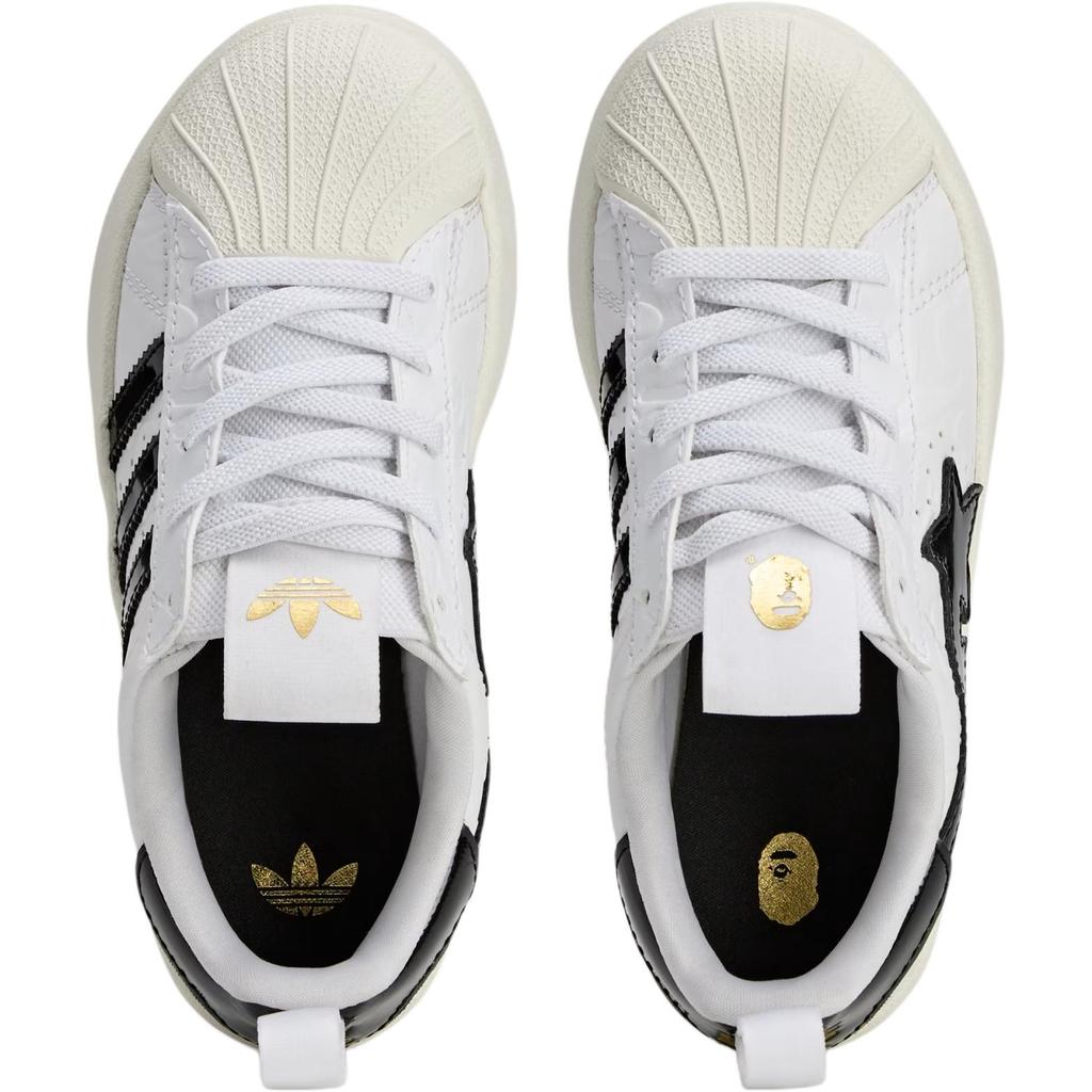 Adidas BAPE x Superstar 360 K Bílé Černé Dětské Tenisky Cloud-White Core-Black Gold-Metallic JQ2400