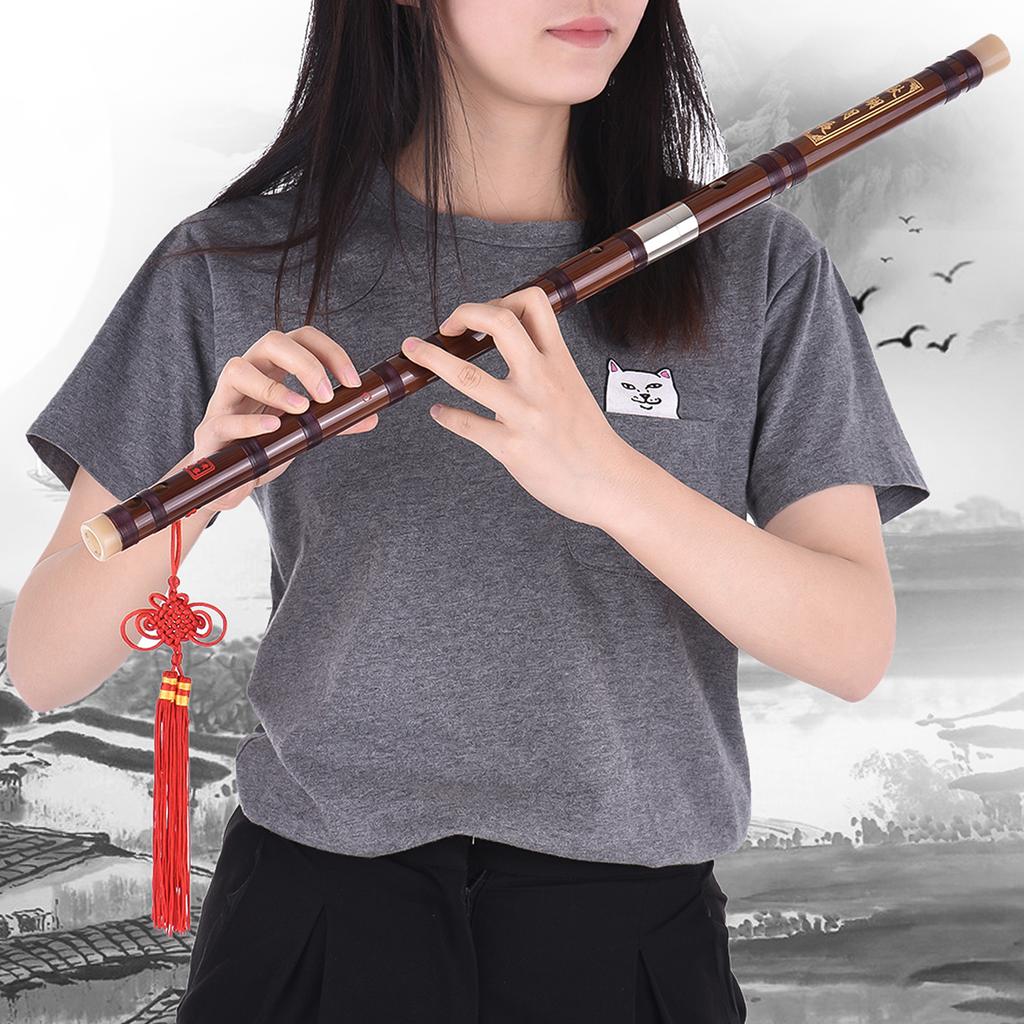 Pluggable Bitter Bamboo Flute Dizi Traditional Handmade Chinese Musical Woodwind Instrument Key of C Study Level