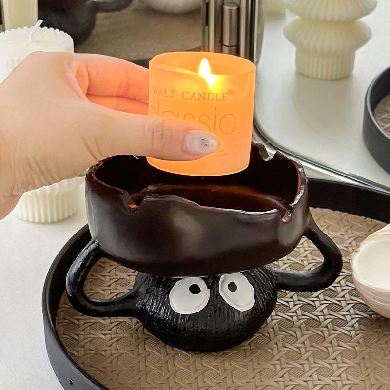 Creative Small Coal Ball Candle Holder Funny Overhead Candle Holder Home Decoration Ornament Gift