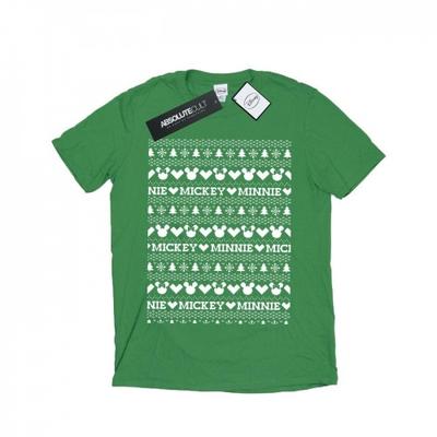 Mens Mickey And Minnie Christmas Fair Isle T-Shirt