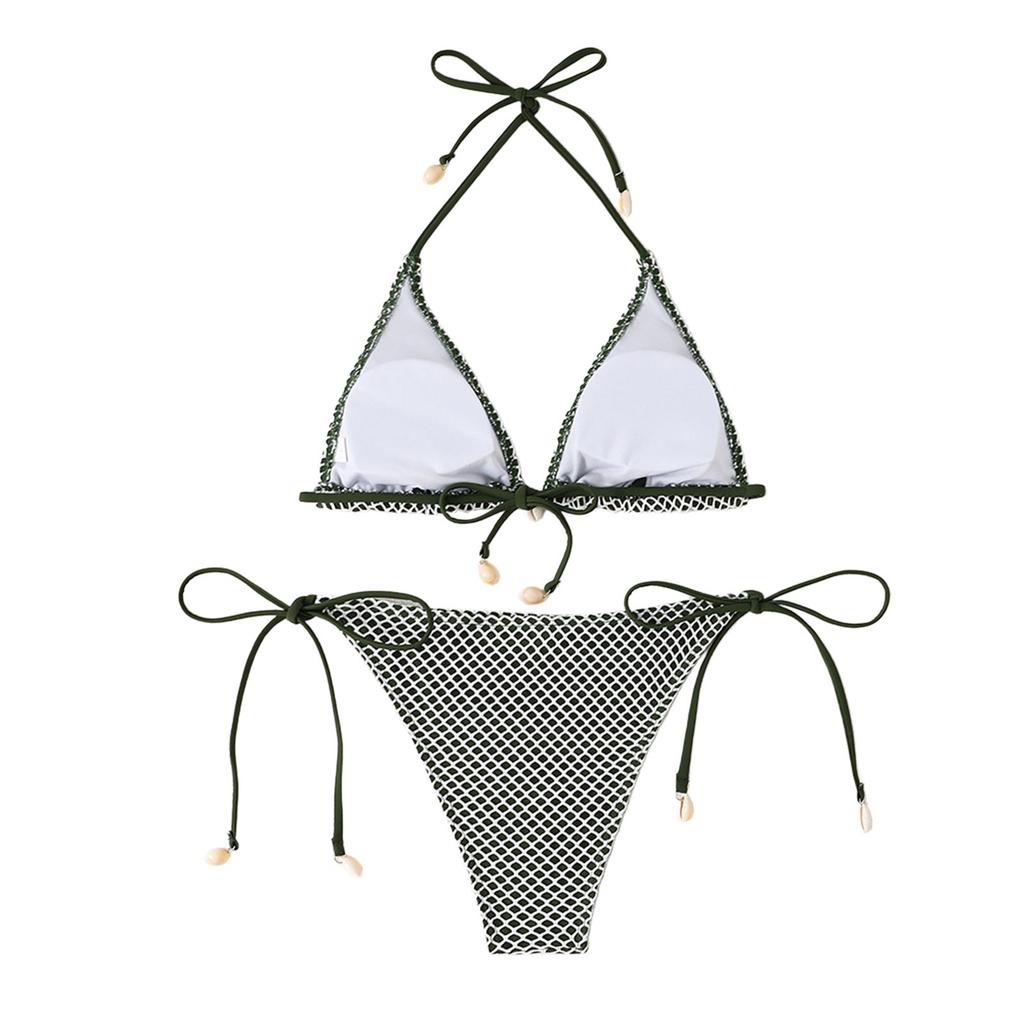 Damskie Solidne Bikini Sense z Biustonoszem Bez Stali Nierdzewnej