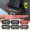 BBcm4 For Car Seat Belt Buckle Plug Leather Car Seat Belt Clip Protective Covers GRsport Hilux Aygo Yaris Corolla Rav4 GR