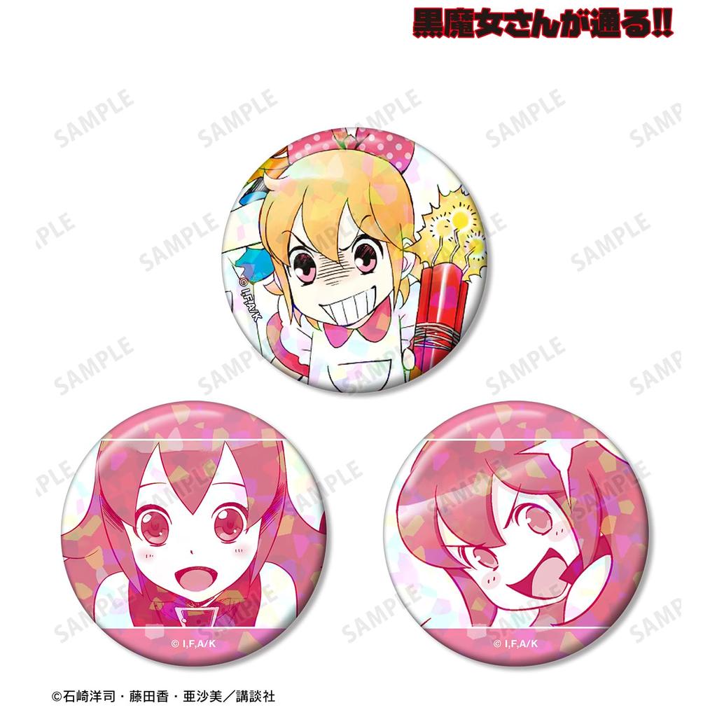 Black Witch is Peach Blossom Holographic Can Badge Set of 3 Coming!!