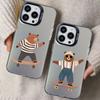 Cartoon Cool Skateboard Bear Laser Phone Case for IPhone 17 14 15 16 Pro Max Plus 12 13 Mini 11 Pro Max 17 Air Shockproof Covers