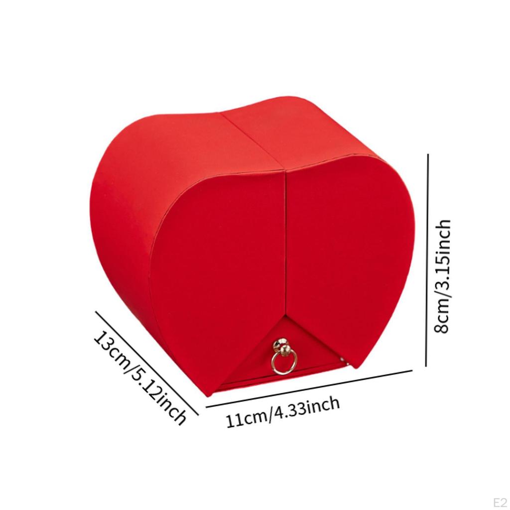 Jewelry Box Storage Case with Soap Rose Flower Romantic Portable Decorative Necklace Gift