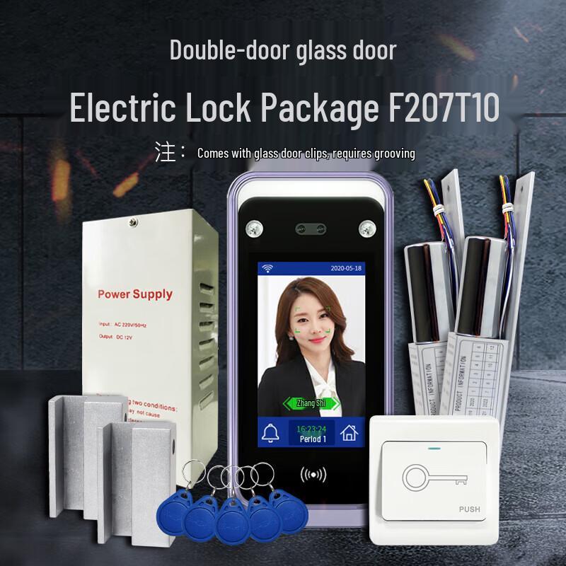 Realand Face Recognition Electric Bolt Lock Set for Framed Glass Doors