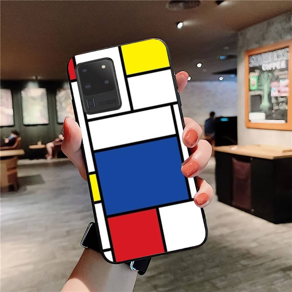 Pattern Abstract Piet Mondrian Phone Case For Samsung S 9 10 20 21 22 23 30 23 24 Plus Lite Ultra FE S10lite Funda
