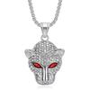 Vintage Stainless Steel Leopard Head Pendant Necklace Gothic Hip Hop Classic Animal Necklaces for Men Fashion Party Jewelry Gift