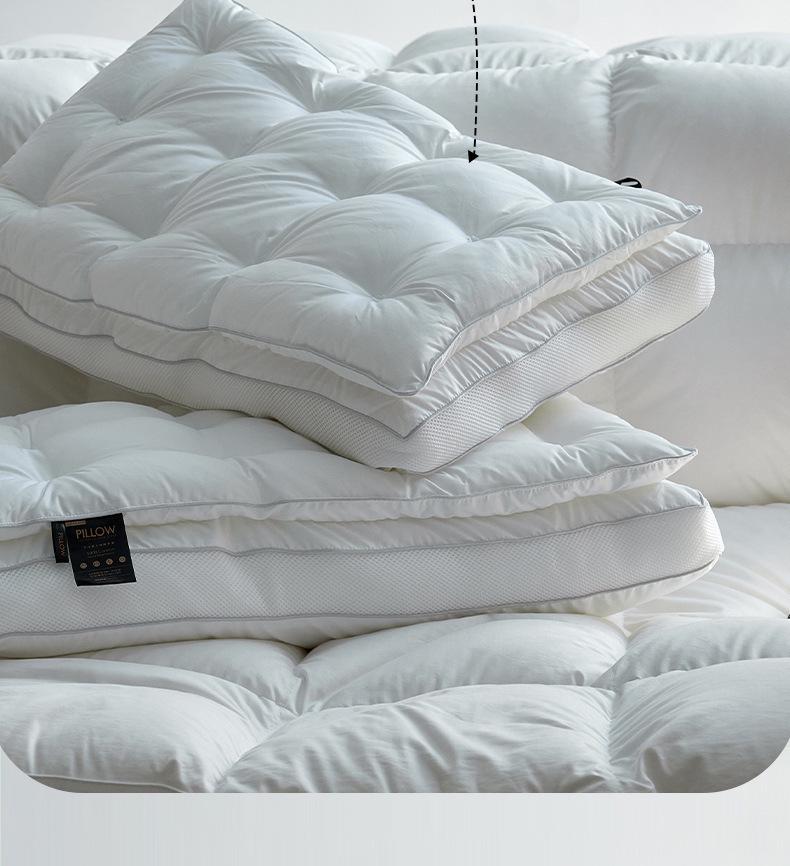 Luxus Satin Baumwolle & Seide Kissen: Ultra-weiche, bestickte 2-in-1 Nackenstütze Schlafhilfe